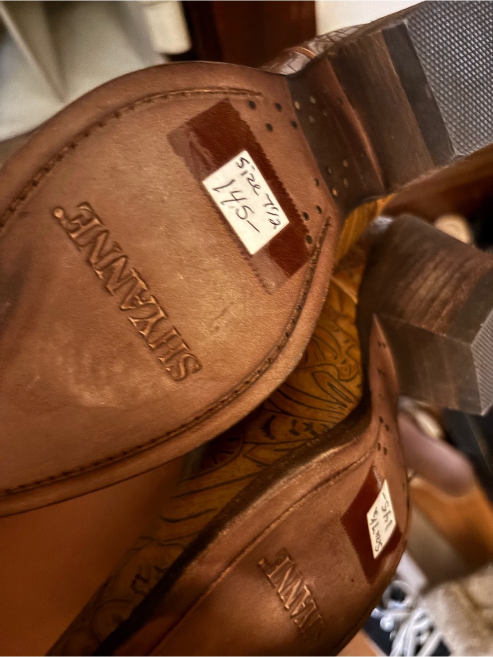 Shyanne Brown Leather Heeled Boots